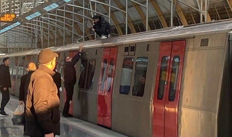 Metroya bindi... Uçuşlar durdu!